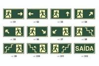 Placas de sinalização de emergência Placas de sinalização de emergência