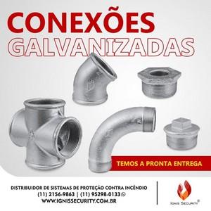 Conexão galvanizada com rosca contra incêndio