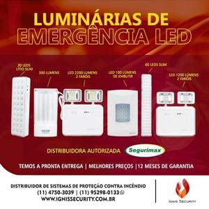 Iluminação emergência 30 leds smd premium