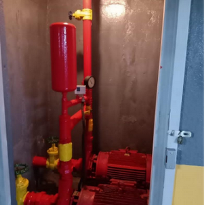Instalação da casa de máquinas de incêndio