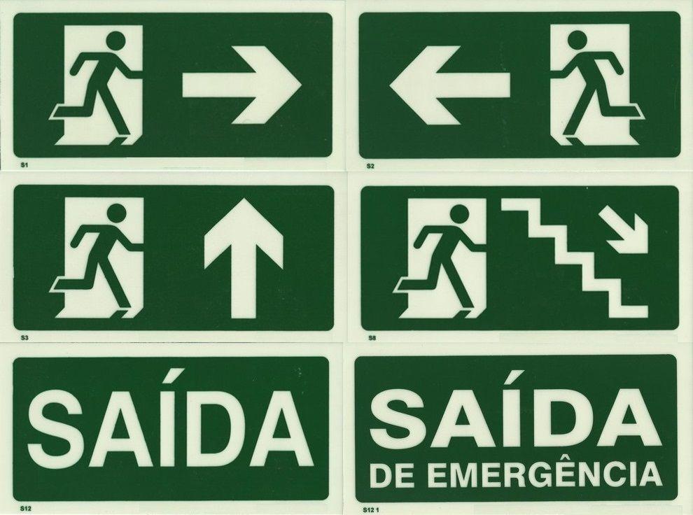 placa de sinalização fotoluminescente placa de sinalização fotoluminescente