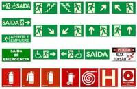 Placas de sinalização de extintores