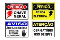 Placas de sinalização industrial