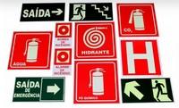 Placas de sinalização prevenção e combate a incêndio Placas de sinalização prevenção e combate a incêndio